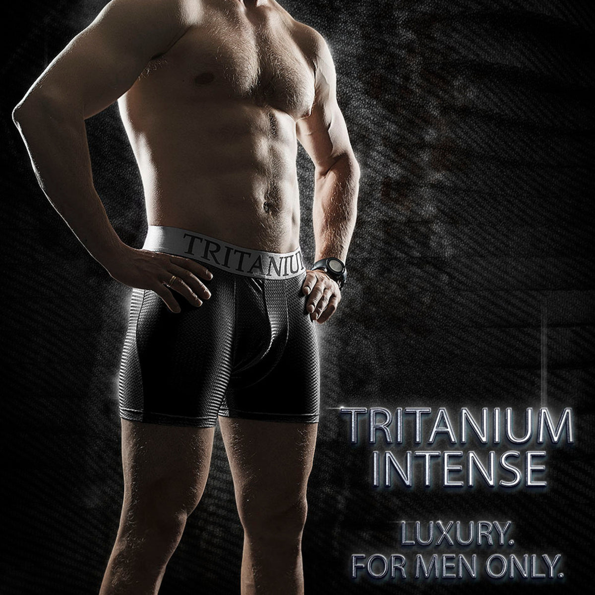 Intense – Miesten urheilubokserit – Silver Gray.